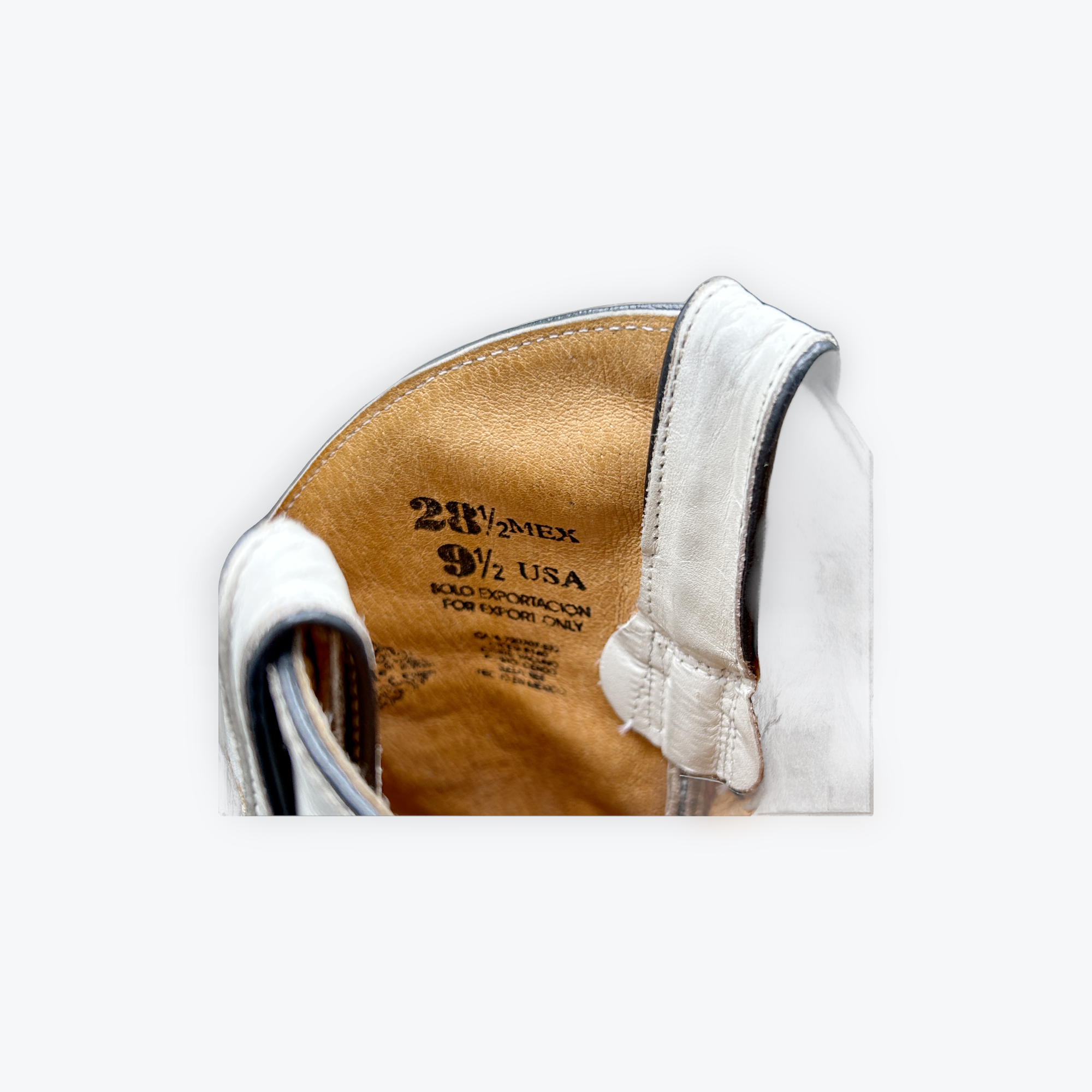 Herencia Hornback White Alligator Boots – Men's Size 9.5 | Sonder